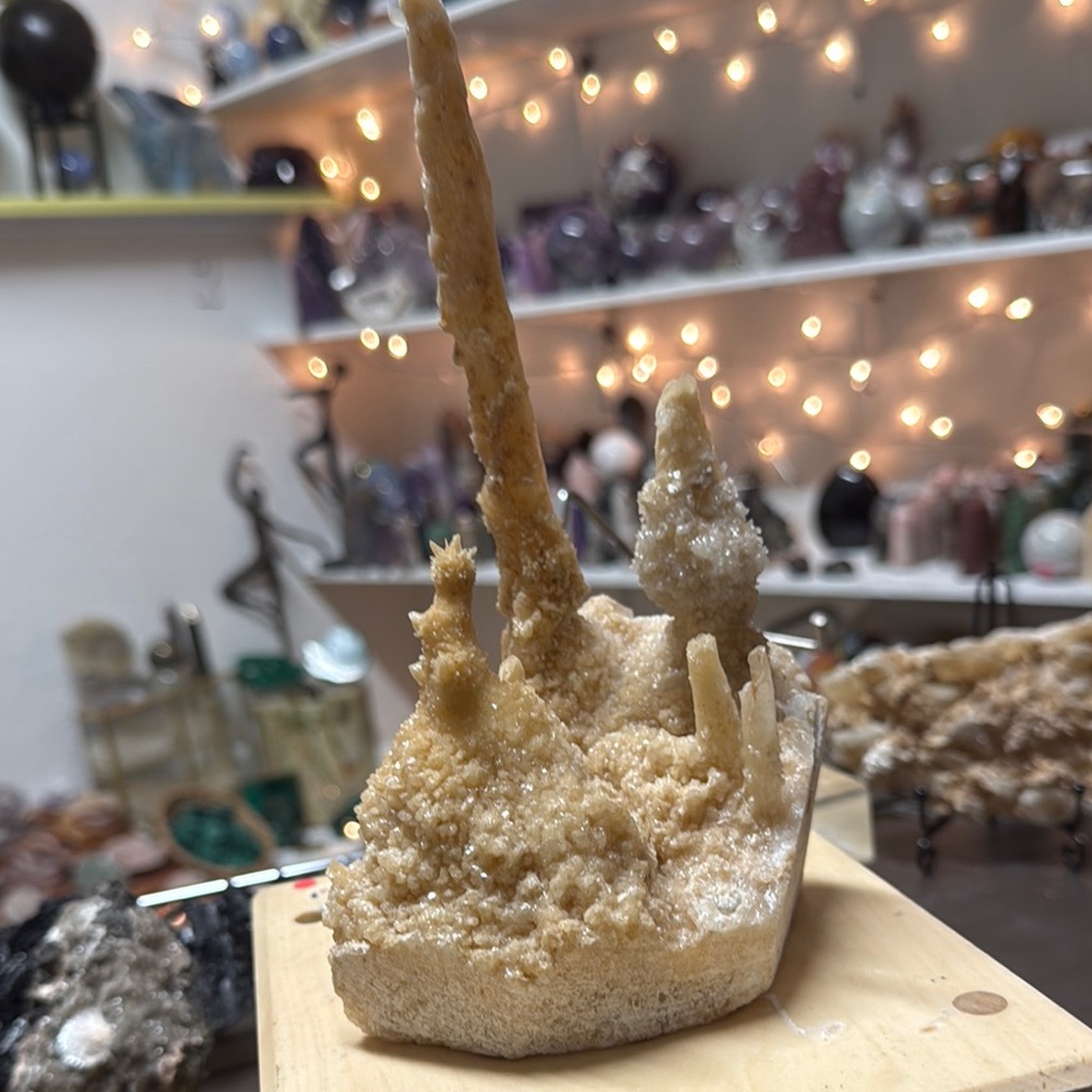 Unique Crystal Beautifull Calcite Stalagmitete Natural Rare Formation